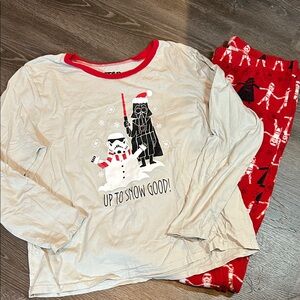 Star Wars womens Pajama Set - Red and White